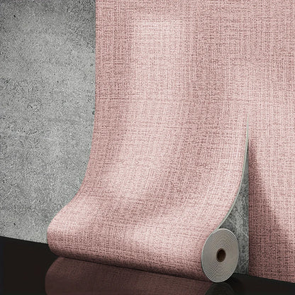 50cm x 10m Linen 3D Foam Self-Adhesive Wall Wallpaper pink by HitMyNeed
