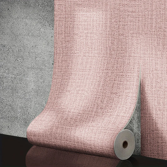 50cm x 10m Linen 3D Foam Self-Adhesive Wall Wallpaper pink by HitMyNeed