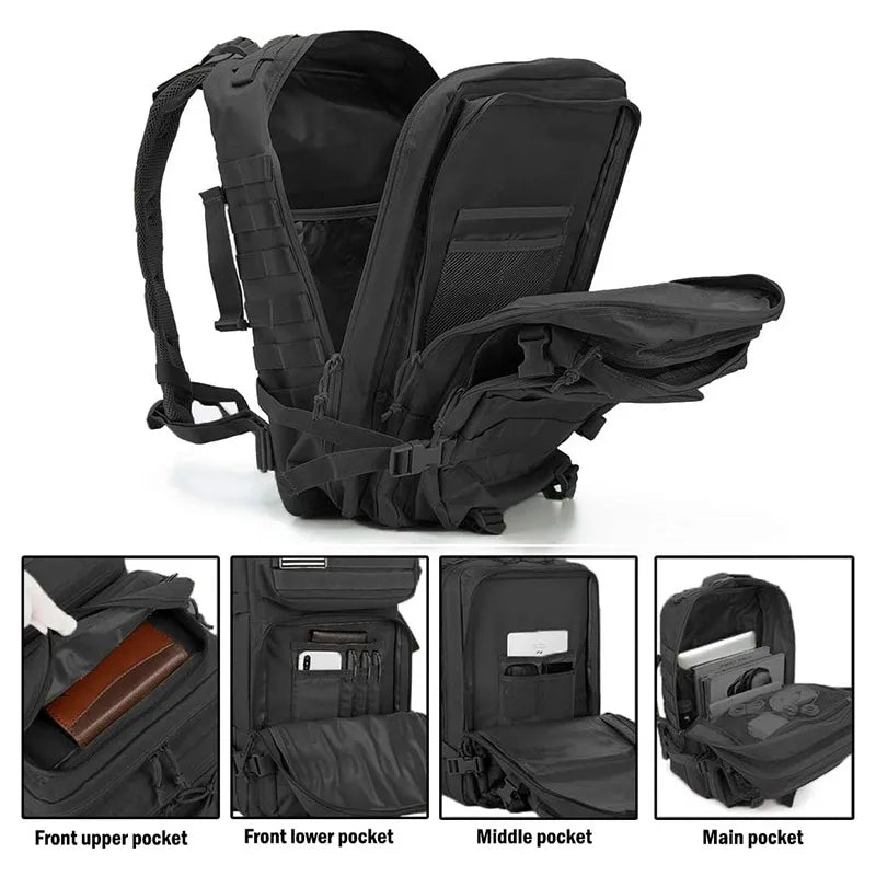 50L Tactical Backpack Waterproof Outdoor Rucksack by HitMyNeed
