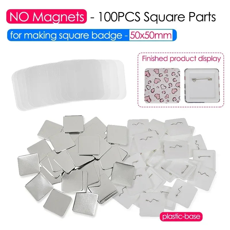 50mm Square Badge Button Maker Manual Press Machine by HitMyNeed