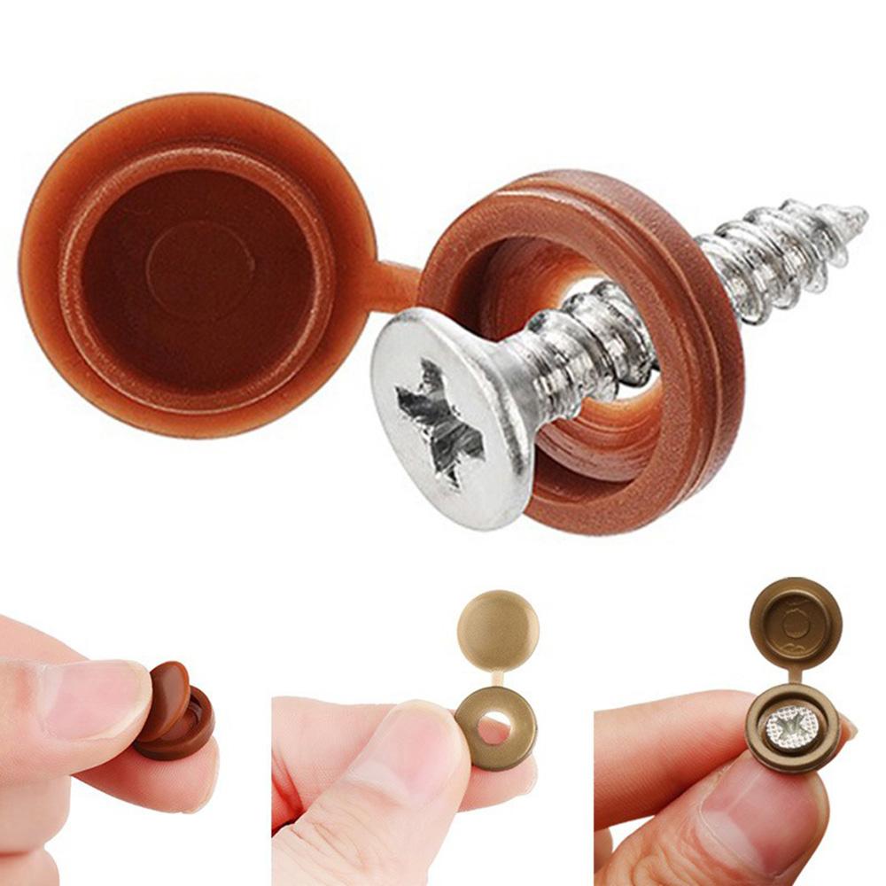 50pcs Hinged Plastic Screw Caps for Bolts and Nuts by HitMyNeed