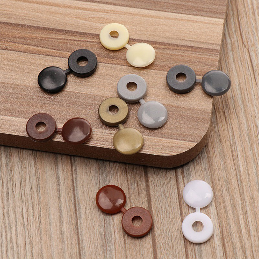 50pcs Hinged Plastic Screw Caps for Bolts and Nuts by HitMyNeed