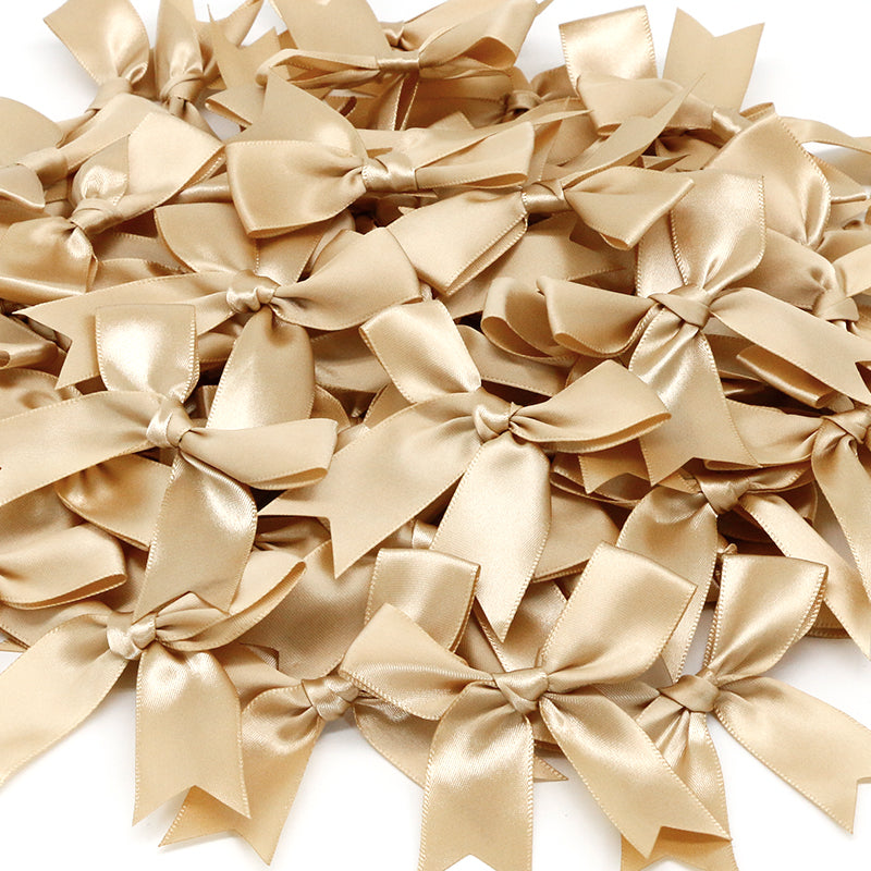 50pcs Pink Satin Ribbon Bows for Gifts & Crafts by HitMyNeed