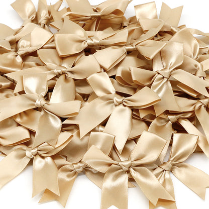 50pcs Pink Satin Ribbon Bows for Gifts & Crafts by HitMyNeed