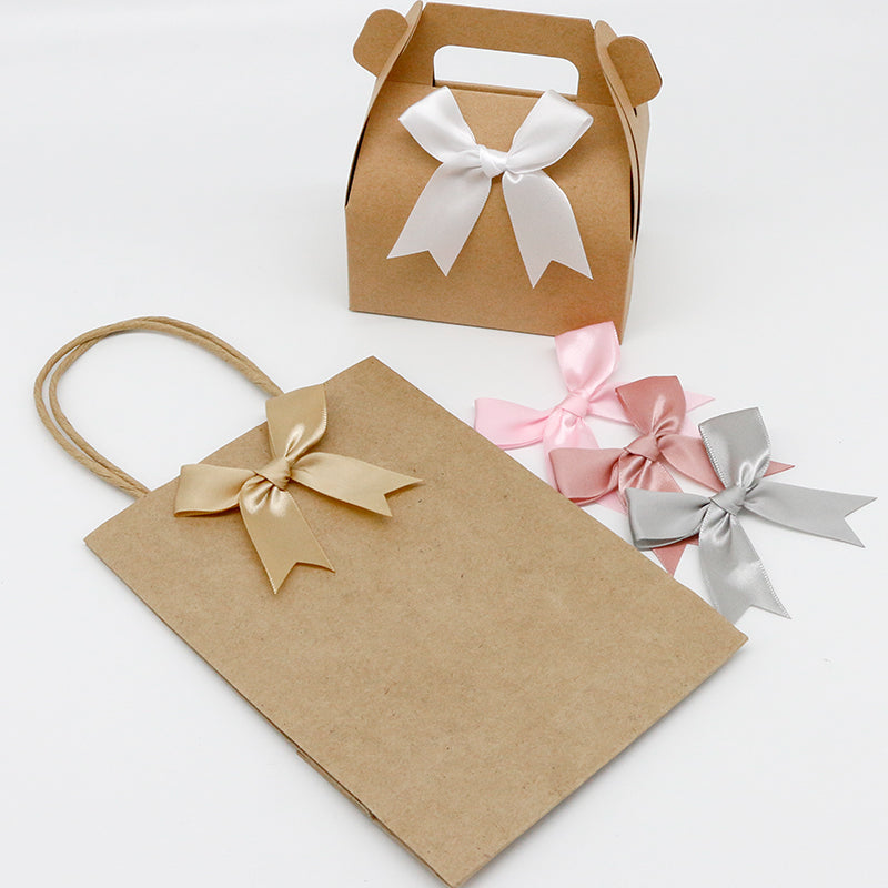 50pcs Pink Satin Ribbon Bows for Gifts & Crafts by HitMyNeed