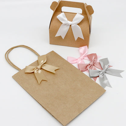 50pcs Pink Satin Ribbon Bows for Gifts & Crafts by HitMyNeed