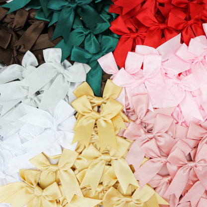 50pcs Pink Satin Ribbon Bows for Gifts & Crafts mix by HitMyNeed
