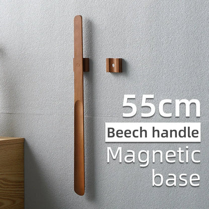 55cm Wooden Long Handle Magnetic Shoehorn by HitMyNeed