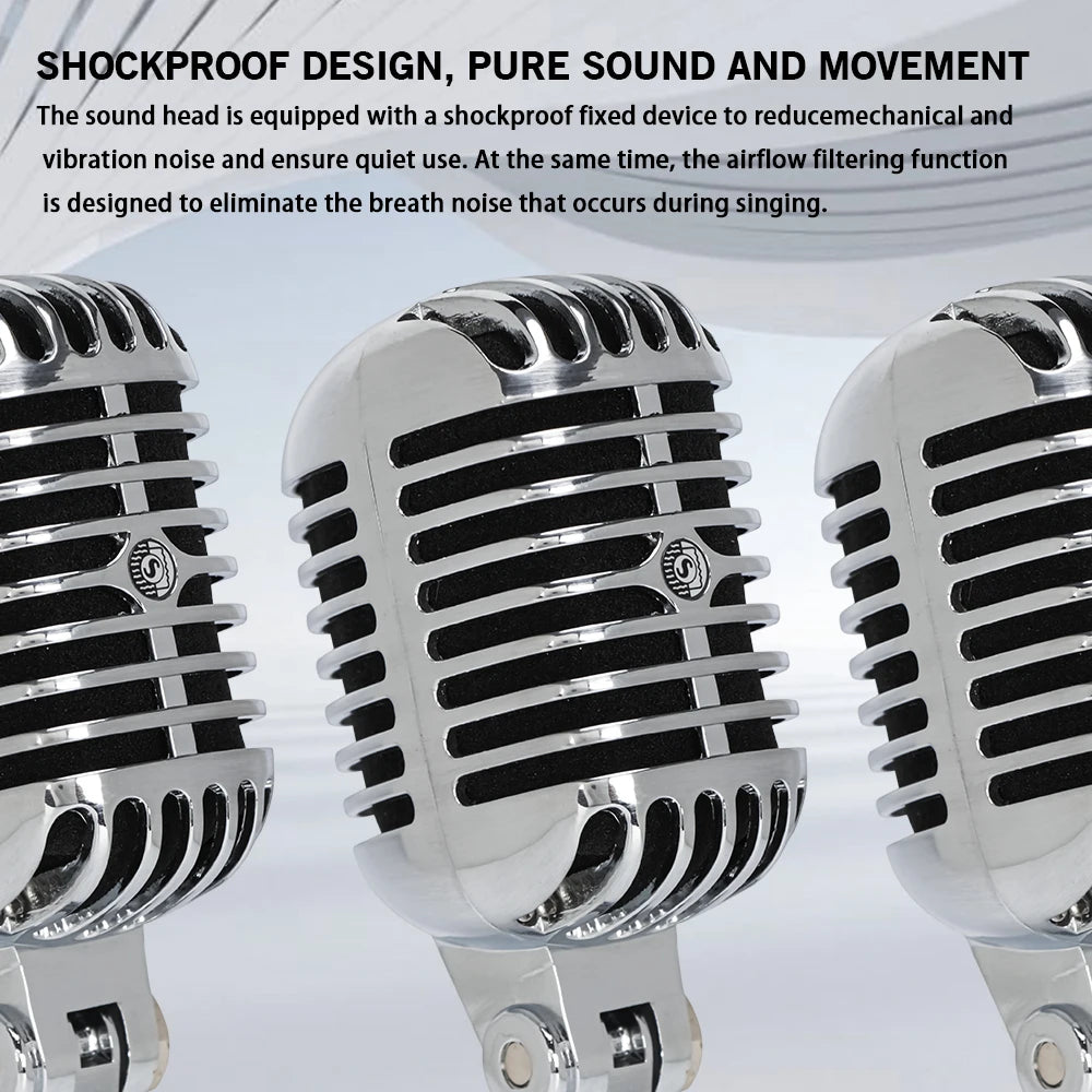 55SH Wired Vintage Dynamic Vocal Microphone by HitMyNeed