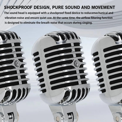 55SH Wired Vintage Dynamic Vocal Microphone by HitMyNeed
