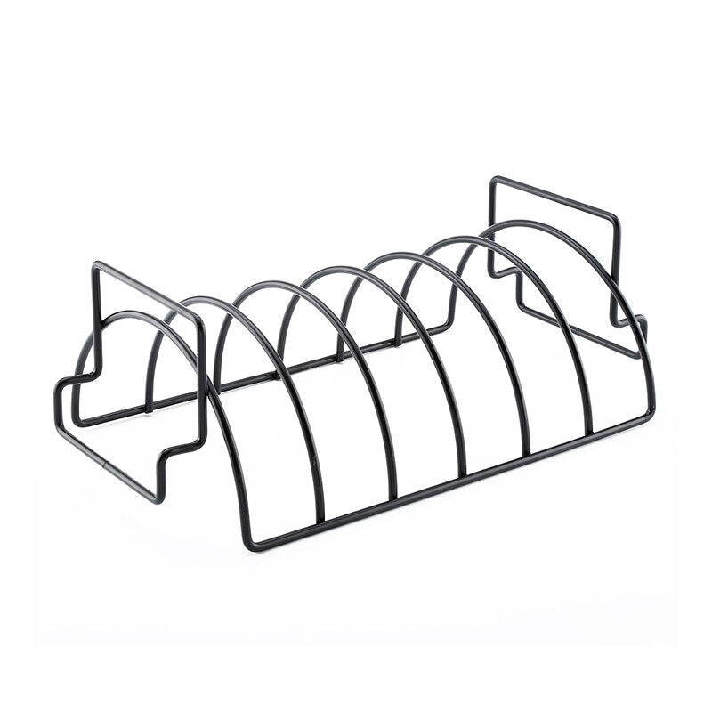 Stainless Steel BBQ Rib Rack Cooking Stand