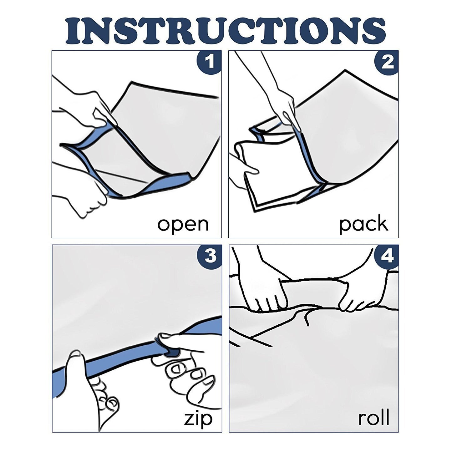 Roll-Up Travel Compression Bag for Clothes