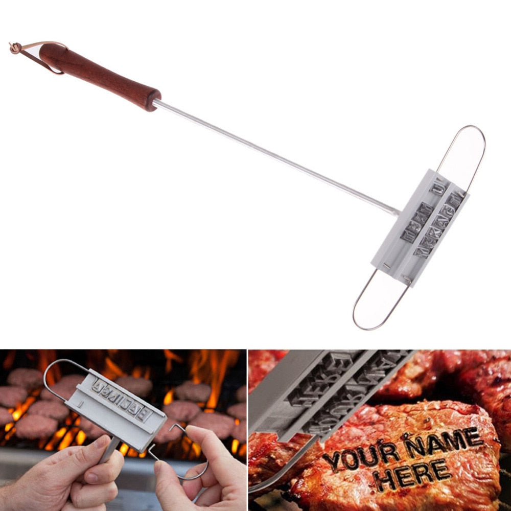 Steak Branding Iron with 55 Interchangeable Letters