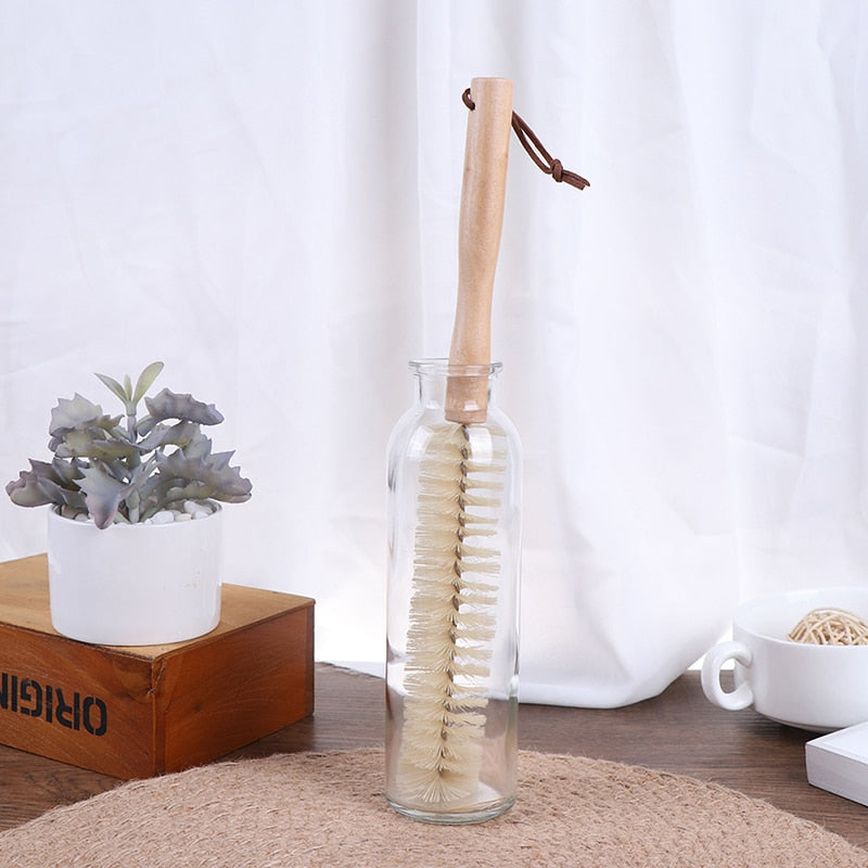 Wooden Handle Baby Bottle Cleaning Brush