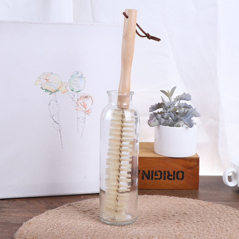 Wooden Handle Baby Bottle Cleaning Brush