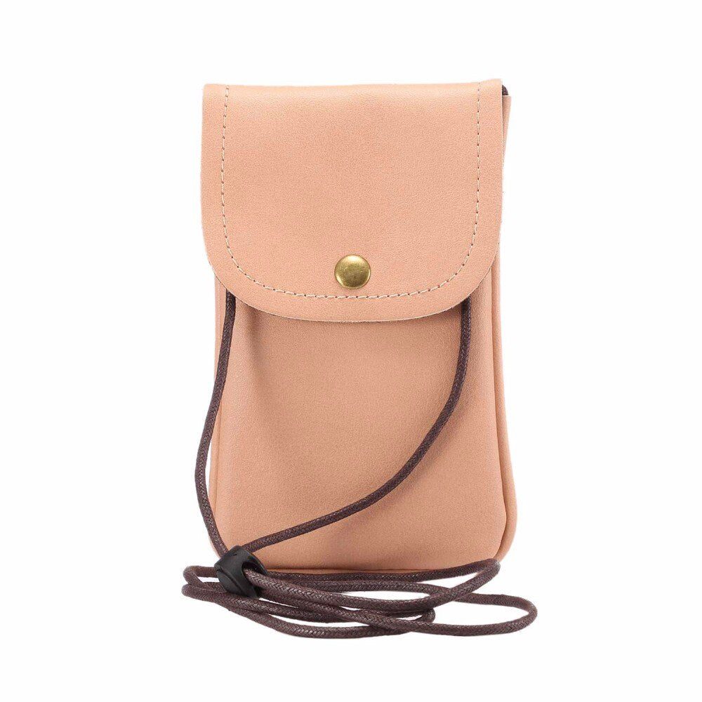 Leather Phone Pouch Shoulder Bag for 6.3" Phones