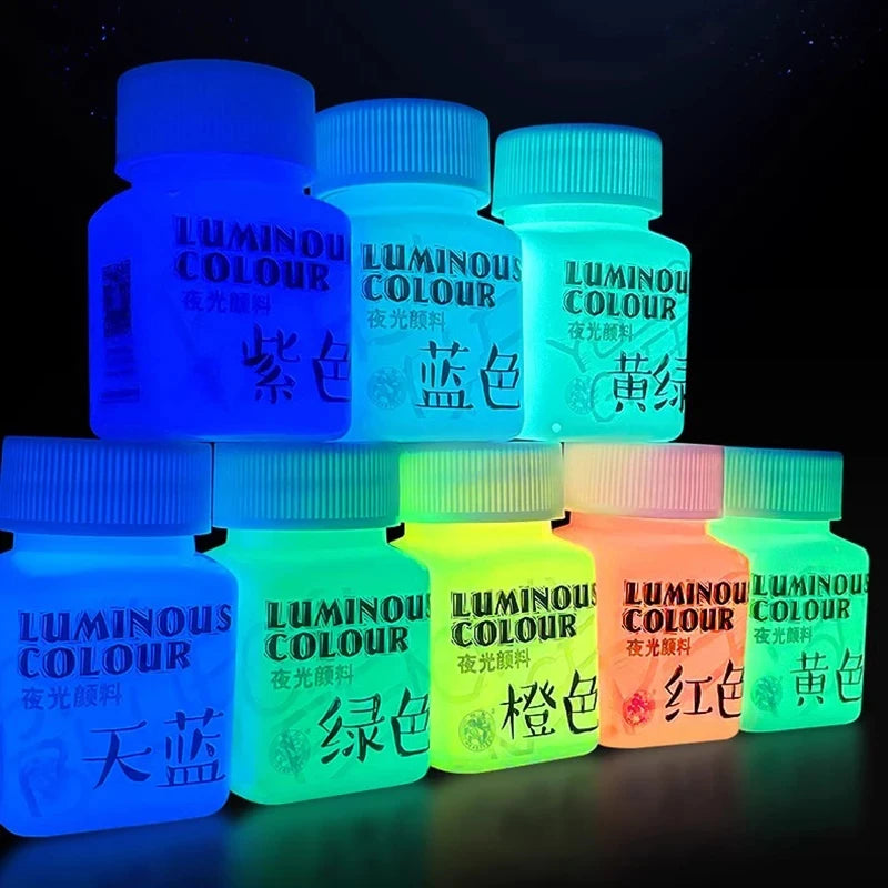 58ml Fluorescent Glow in the Dark Acrylic Pigment by HitMyNeed