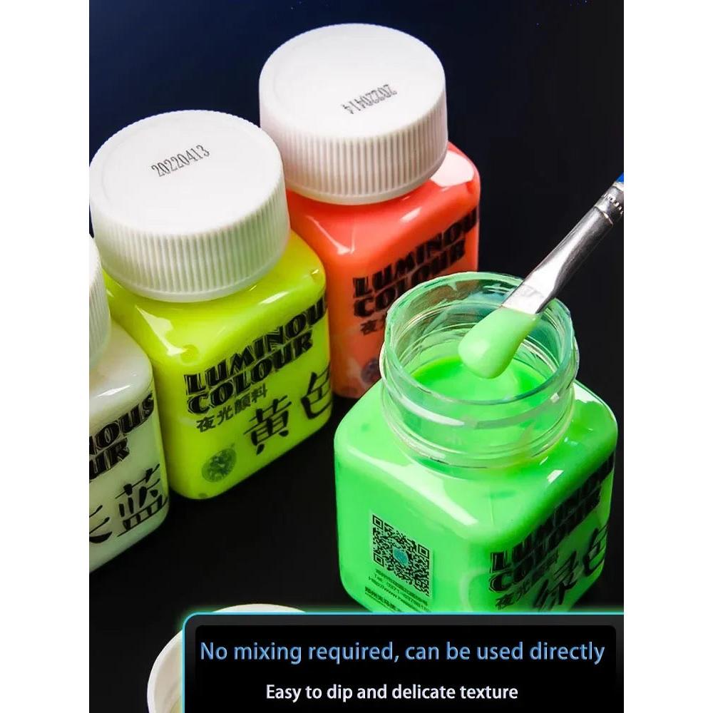 58ml Fluorescent Glow in the Dark Acrylic Pigment by HitMyNeed