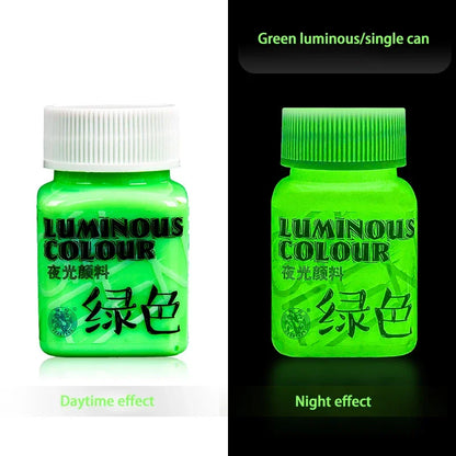 58ml Fluorescent Glow in the Dark Acrylic Pigment green by HitMyNeed