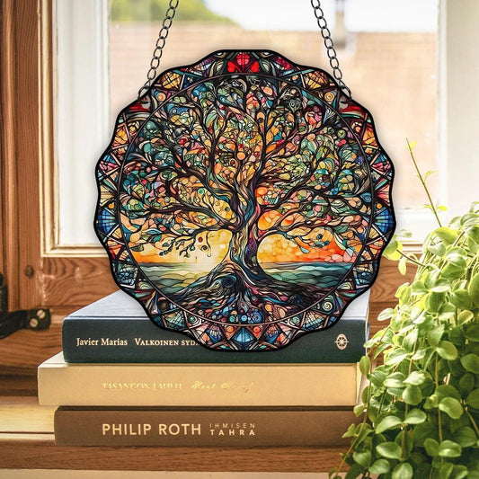 5.9" Tree of Life Sun Wall Hanging Acrylic Decor by HitMyNeed