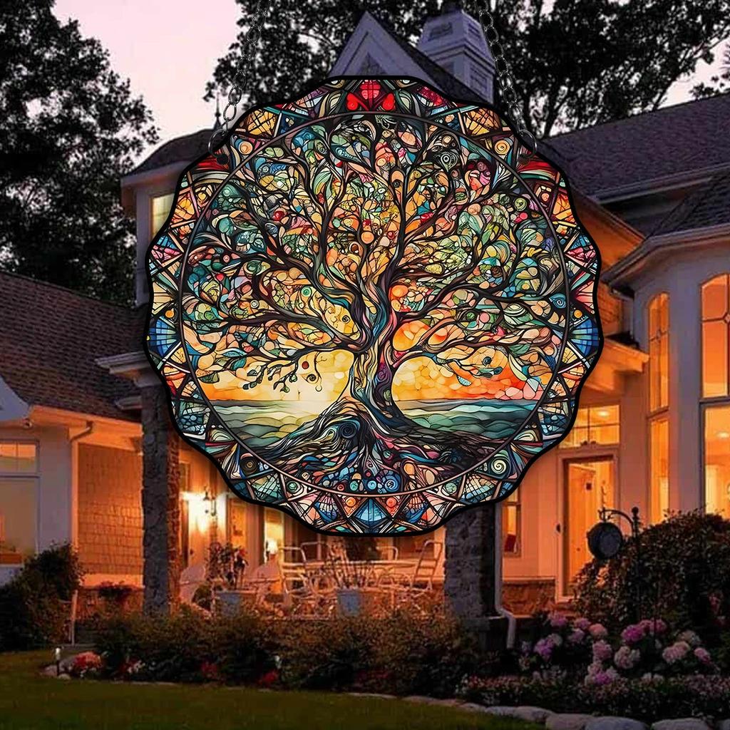 5.9" Tree of Life Sun Wall Hanging Acrylic Decor by HitMyNeed