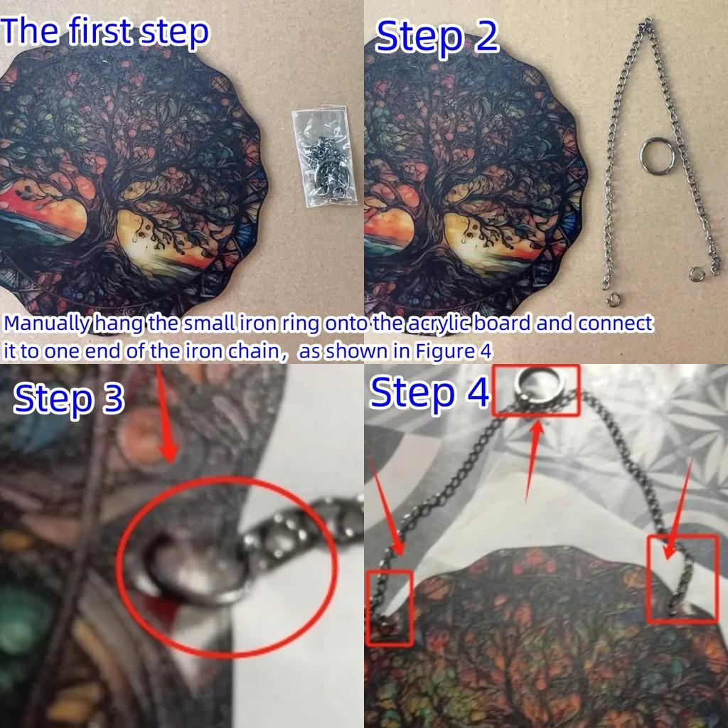 5.9" Tree of Life Sun Wall Hanging Acrylic Decor by HitMyNeed