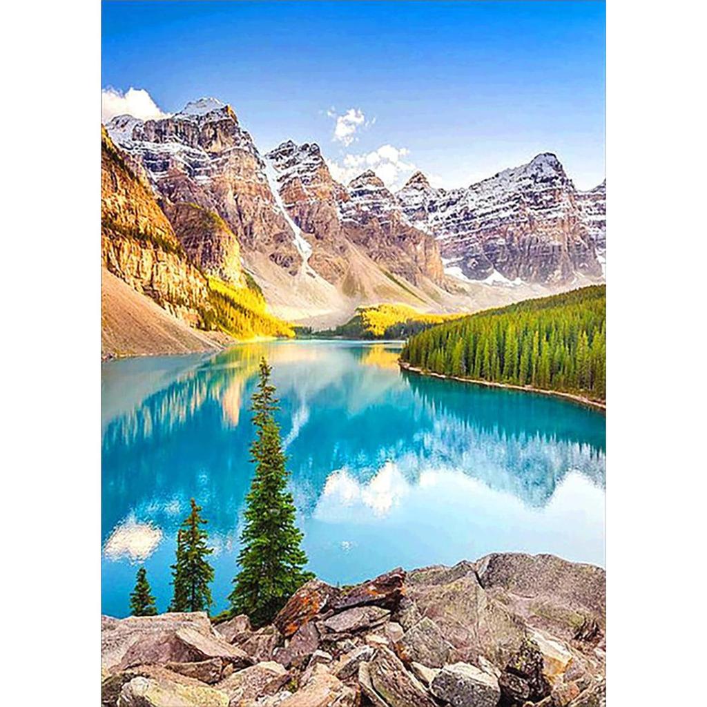5D DIY Diamond Painting Double Heart Beach Kit 1113.0 30x40cm-round-drill by HitMyNeed