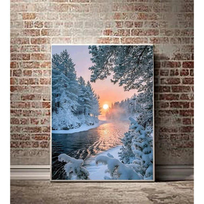 5D DIY Diamond Painting Double Heart Beach Kit by HitMyNeed