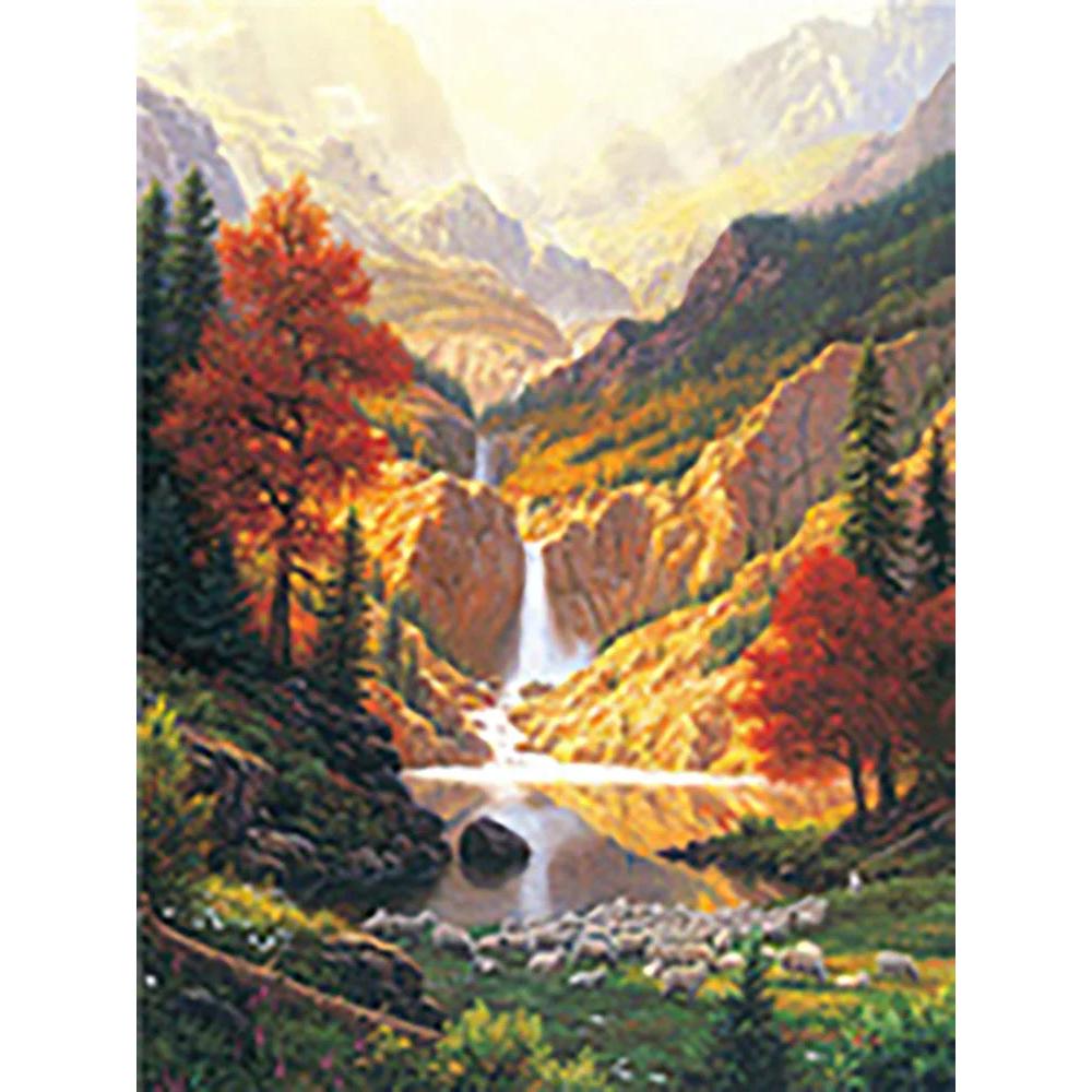 5D DIY Diamond Painting Double Heart Beach Kit 5876.0 30x40cm-round-drill by HitMyNeed