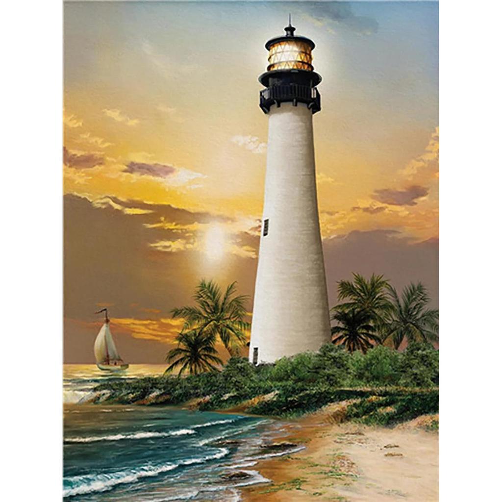 5D DIY Diamond Painting Double Heart Beach Kit 5894.0 30x40cm-round-drill by HitMyNeed