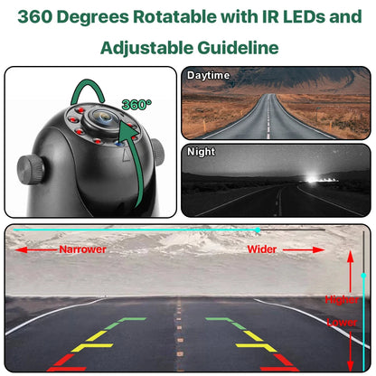 5G WiFi Magnetic Wireless Hitch Camera for RV & Trailer by HitMyNeed