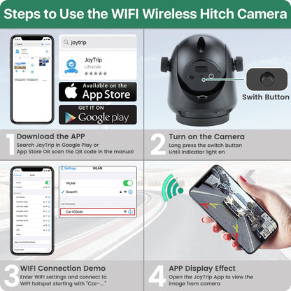 5G WiFi Magnetic Wireless Hitch Camera for RV & Trailer by HitMyNeed