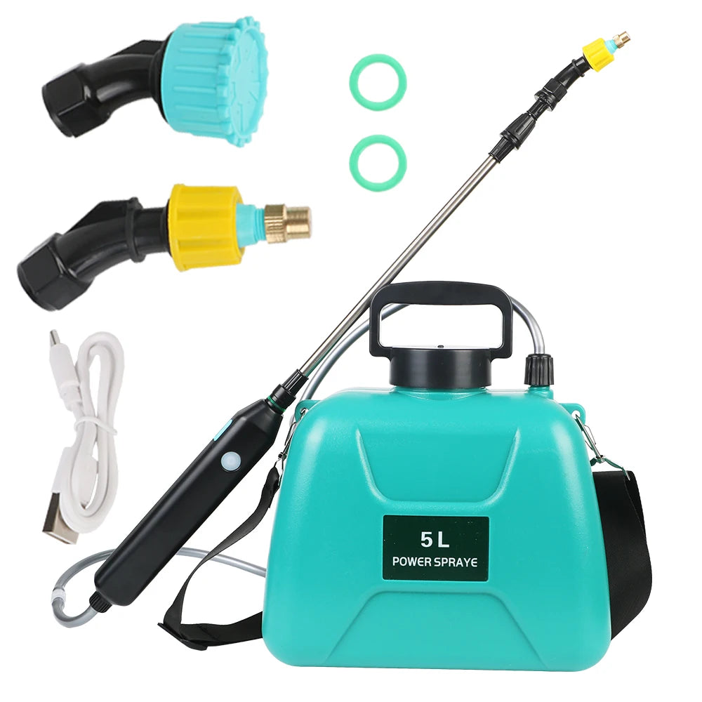 5L Electric Garden Sprayer with USB Rechargeable Pump 5l-electric-green by HitMyNeed