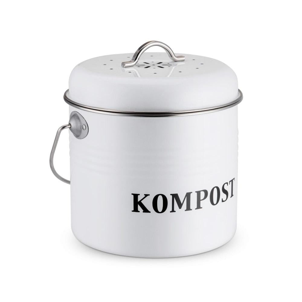 5L Kitchen Compost Bin with Charcoal Filter Lid by HitMyNeed
