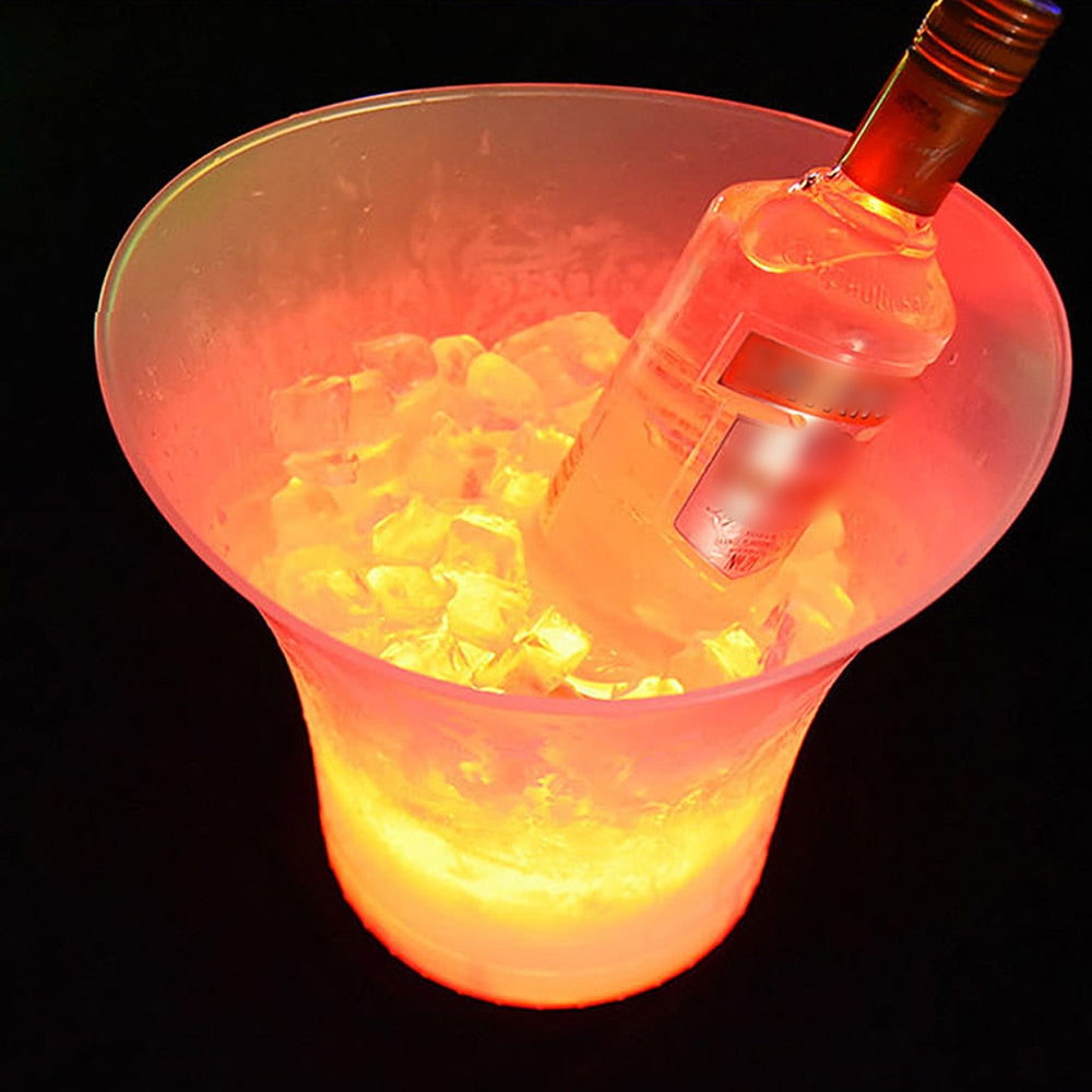 5L LED Light Up Ice Bucket with Color-Changing Glow by HitMyNeed