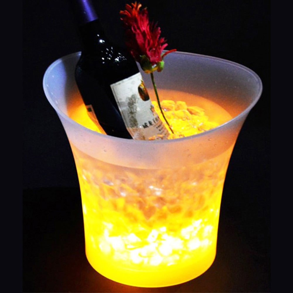 5L LED Light Up Ice Bucket with Color-Changing Glow by HitMyNeed