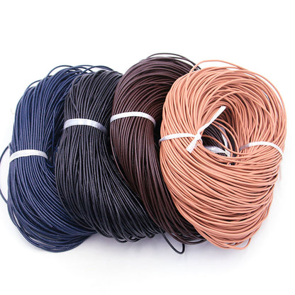 5m Genuine Cow Leather Round Cord for Jewelry by HitMyNeed
