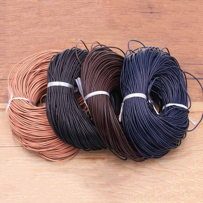 5m Genuine Cow Leather Round Cord for Jewelry by HitMyNeed