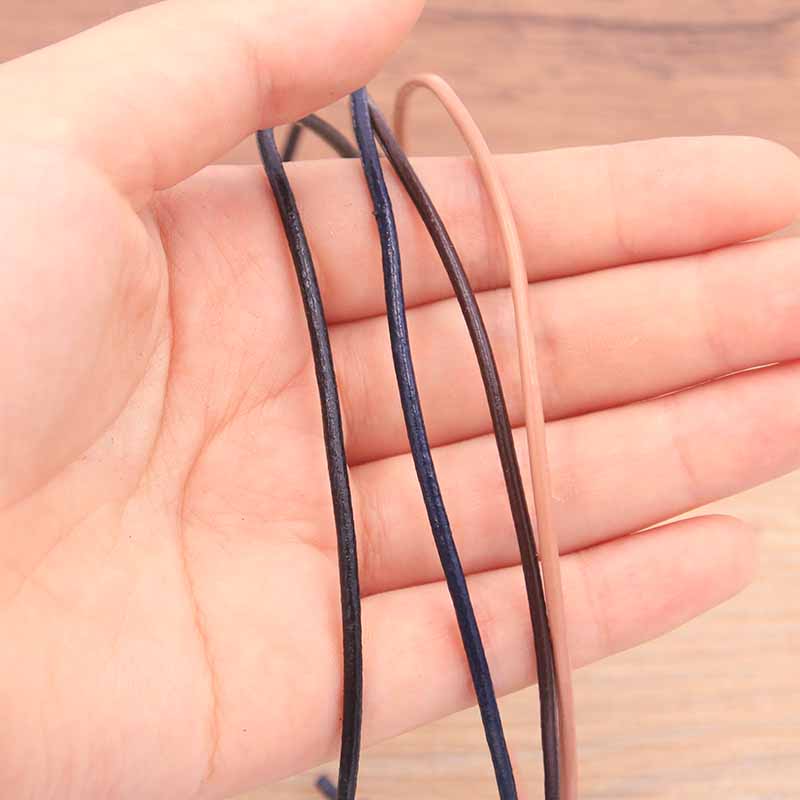 5m Genuine Cow Leather Round Cord for Jewelry by HitMyNeed
