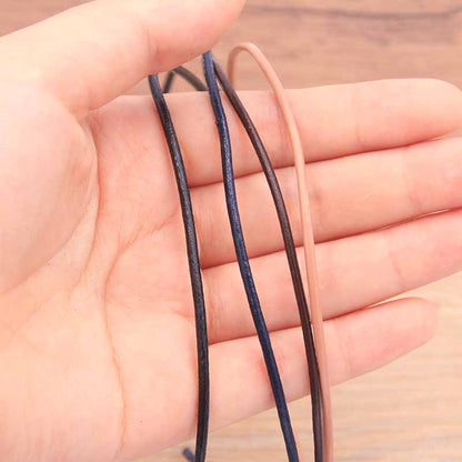 5m Genuine Cow Leather Round Cord for Jewelry by HitMyNeed