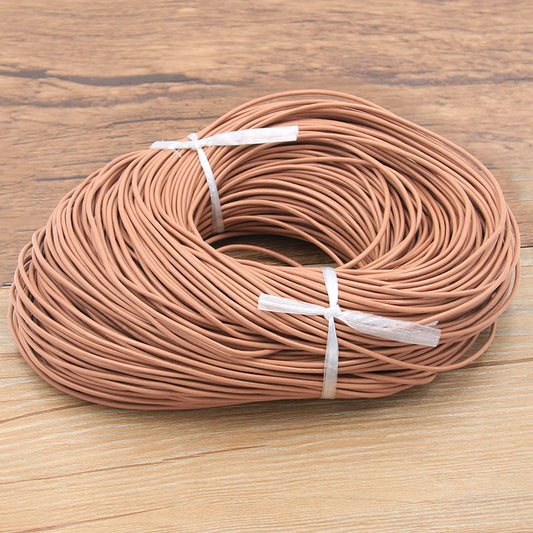 5m Genuine Cow Leather Round Cord for Jewelry flesh-colored 2-5mmx-5meter by HitMyNeed