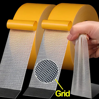 5m High Viscosity Transparent Double Sided Fiber Tape by HitMyNeed