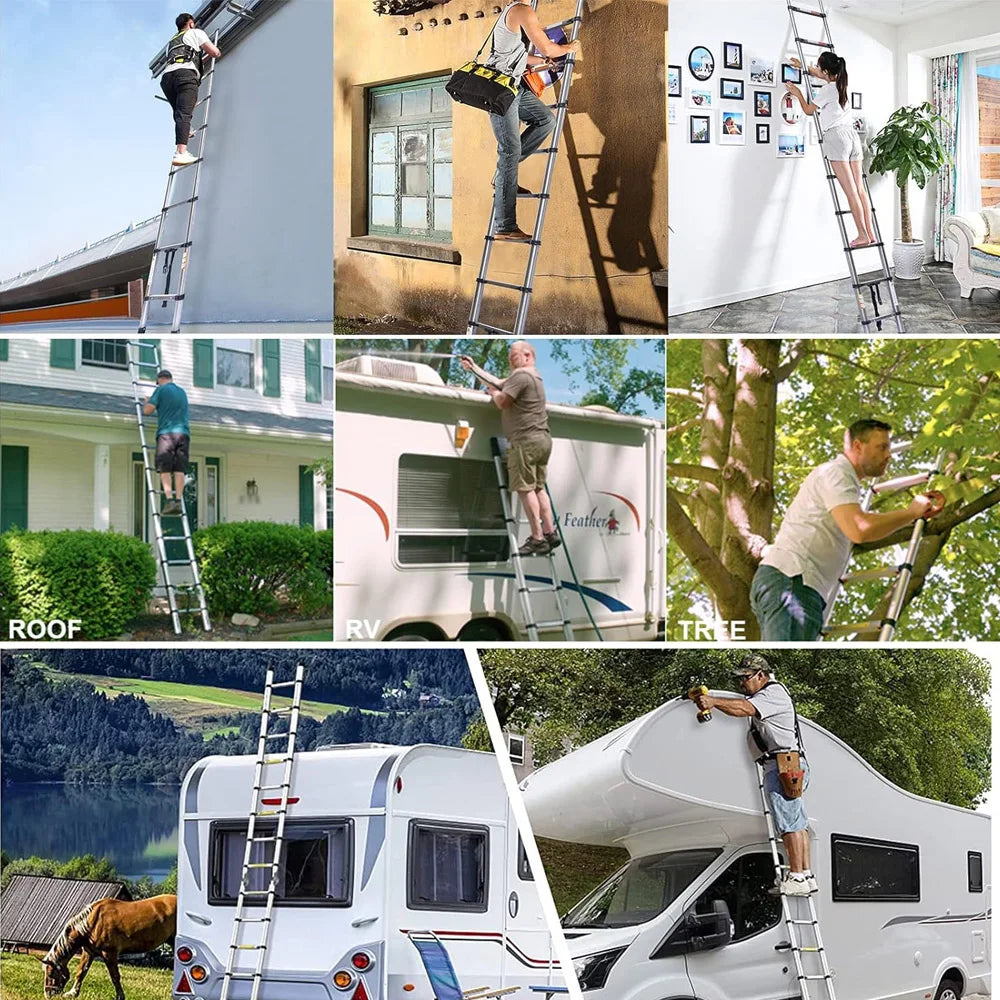 5m Telescopic Stainless Steel Multi-Purpose Ladder by HitMyNeed