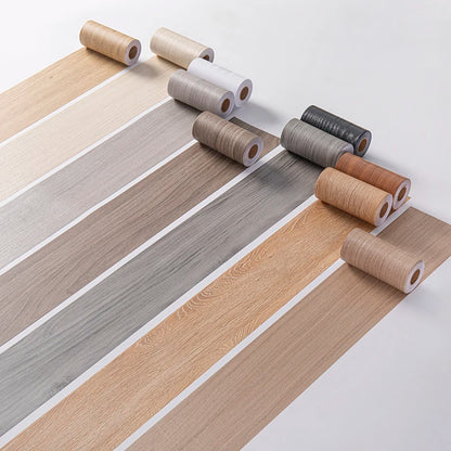 5m Waterproof Wood-Style Skirting Sticker Roll by HitMyNeed