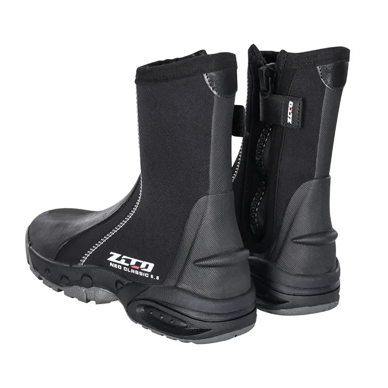 5mm Neoprene Dive Boots with Side Zipper by HitMyNeed
