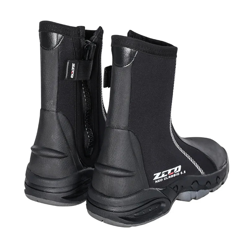 5mm Neoprene Dive Boots with Side Zipper by HitMyNeed