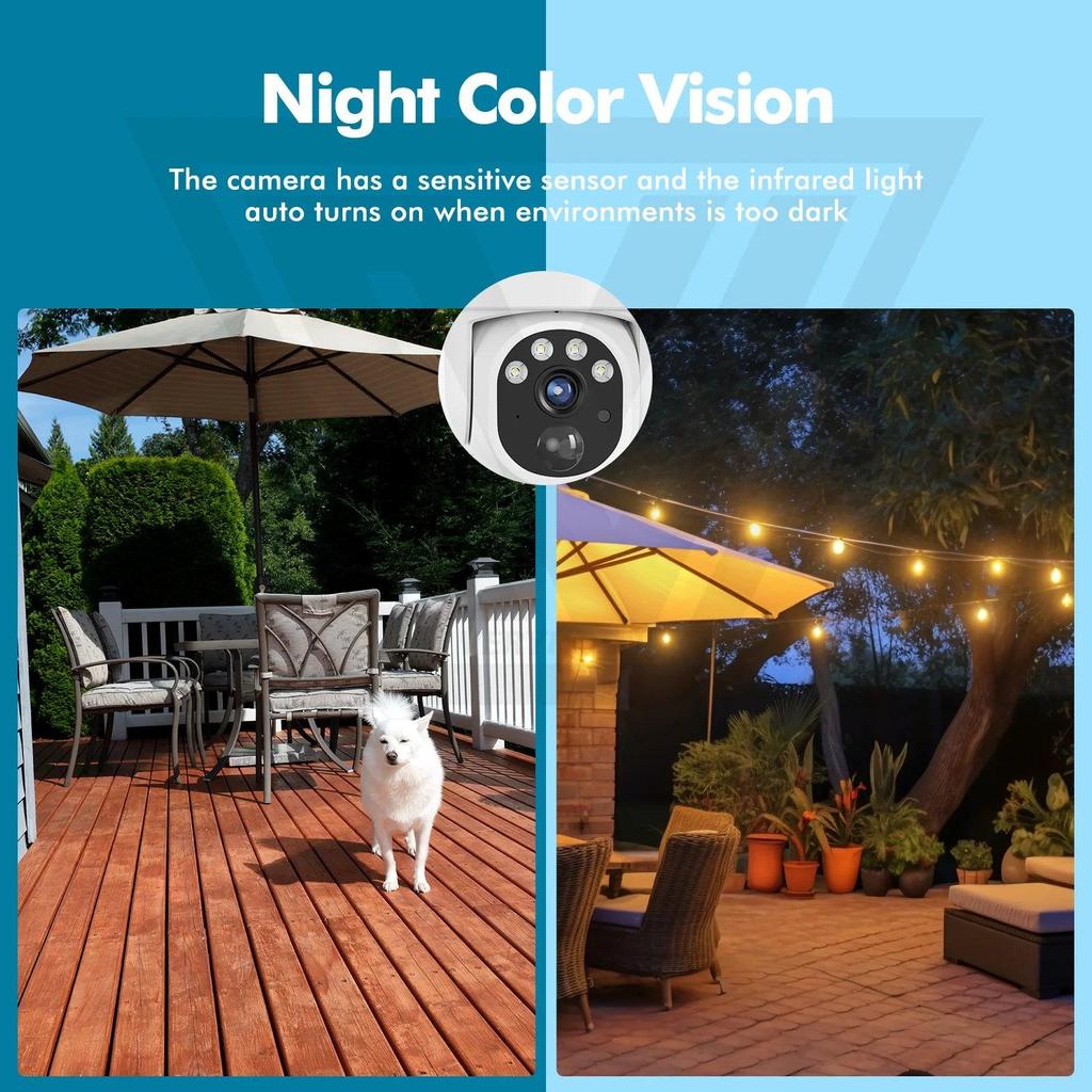 5MP Solar PTZ WiFi Security Camera with PIR & 5X Zoom by HitMyNeed