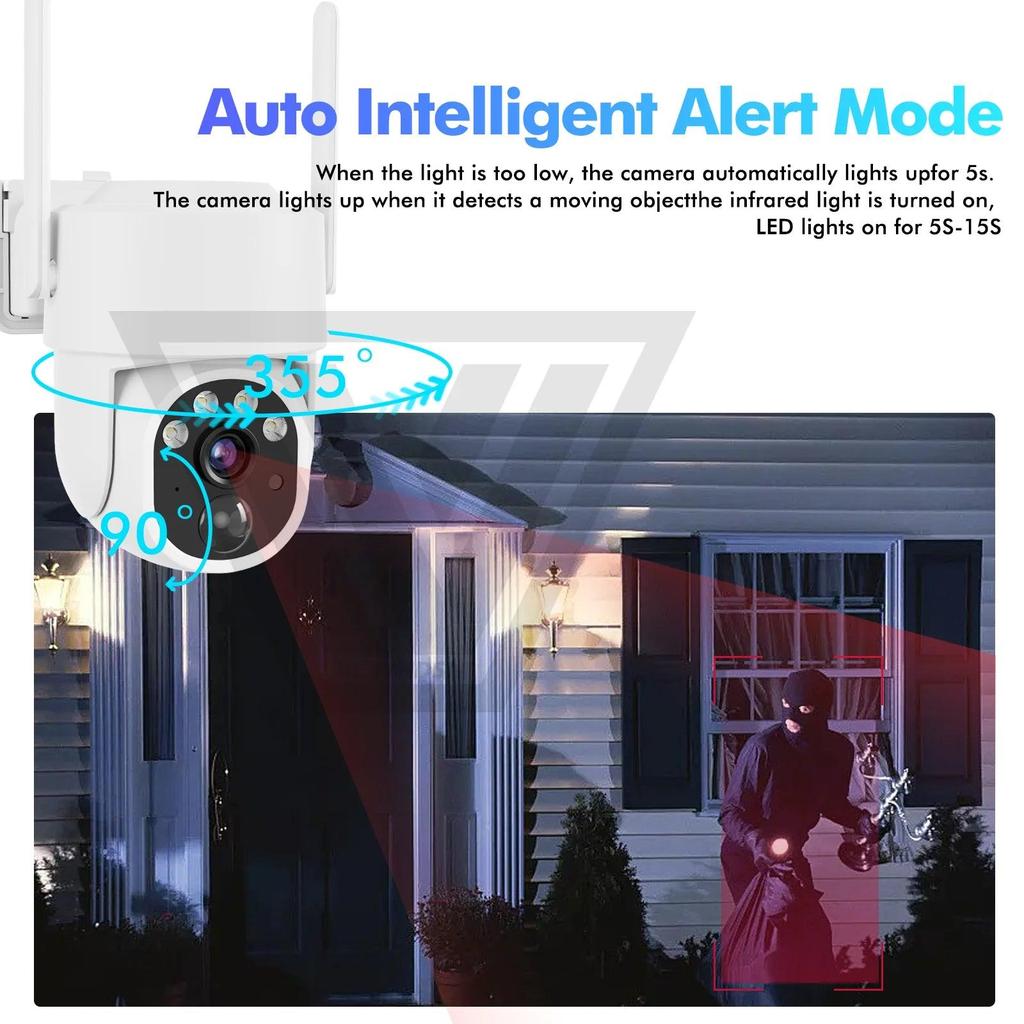 5MP Solar PTZ WiFi Security Camera with PIR & 5X Zoom by HitMyNeed