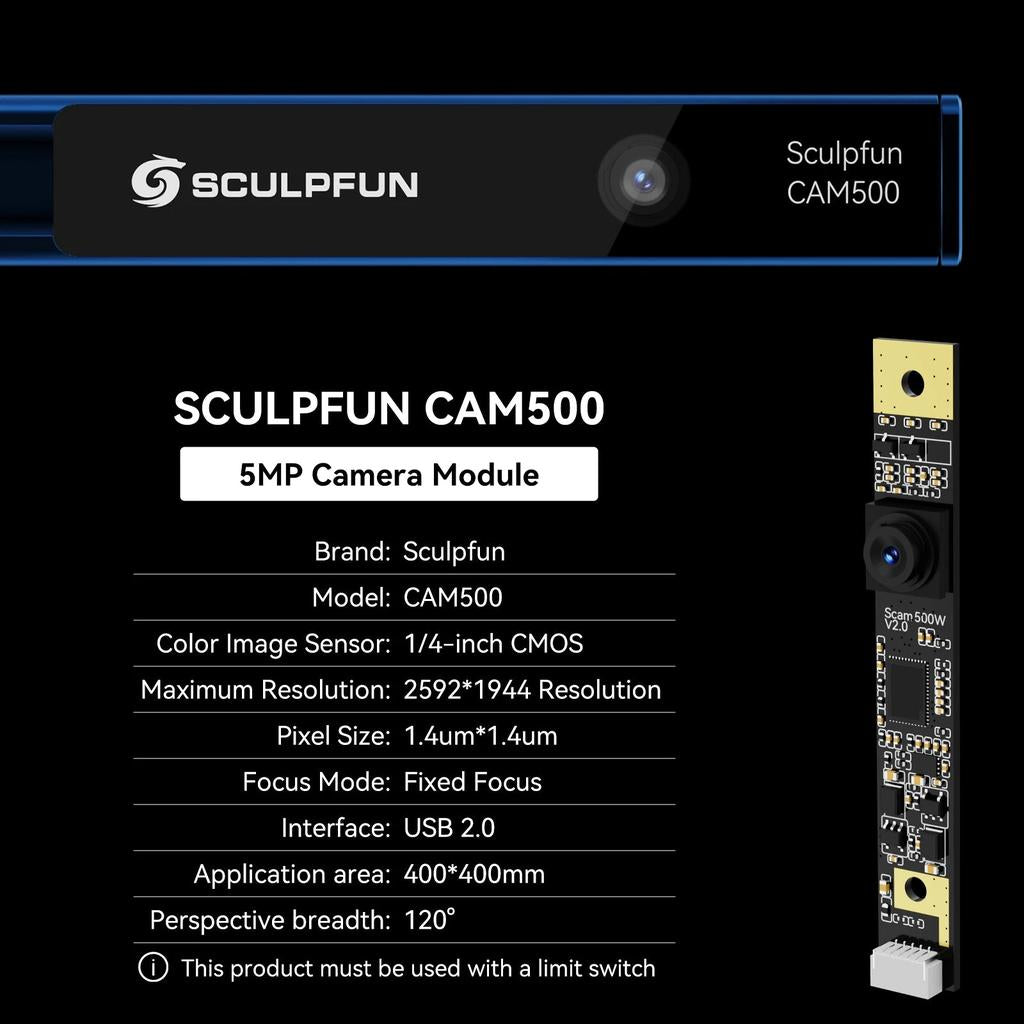 5MP Wide-Angle Camera for Sculpfun Ultra Engravers by HitMyNeed