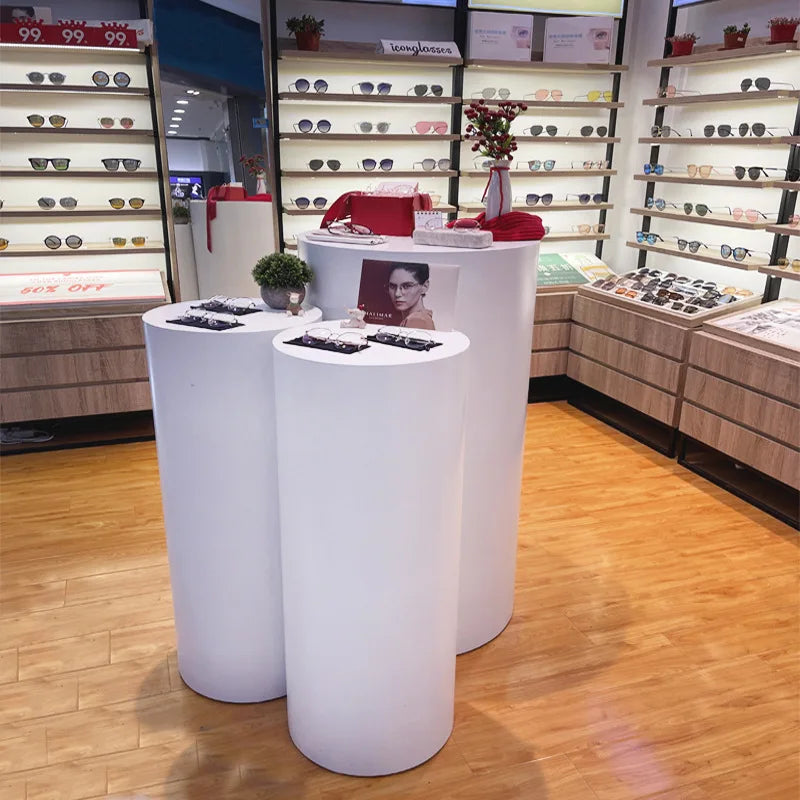 5pc White Cylinder Pedestal Cake Stand Set by HitMyNeed